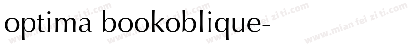optima bookoblique字体转换